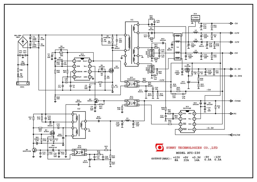 sd6109 схема блока питания